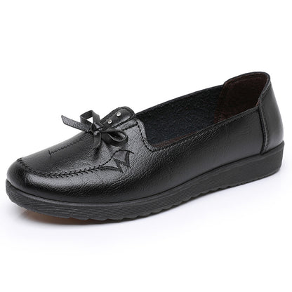 Zapatos planos de cuero antideslizantes para mujer