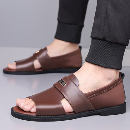 Sandalias de hombre con aberturas y puntera abierta