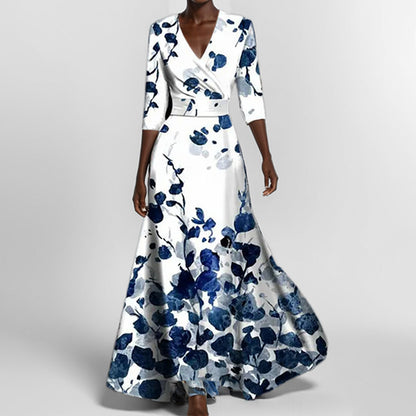 Vestido estampado con cinturón anudable
