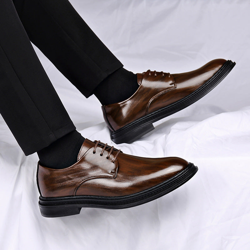Zapatos de cuero formales para negocios para hombre