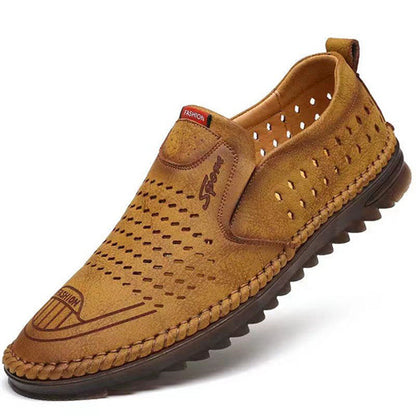Zapatos de vestir para conducir, antideslizantes y de suela blanda