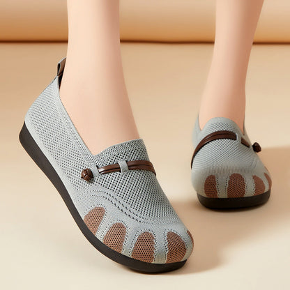 Zapatos de madre de suela plana y corte bajo