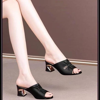 (pliegues en la parte superior del zapato) tacones altos femeninos