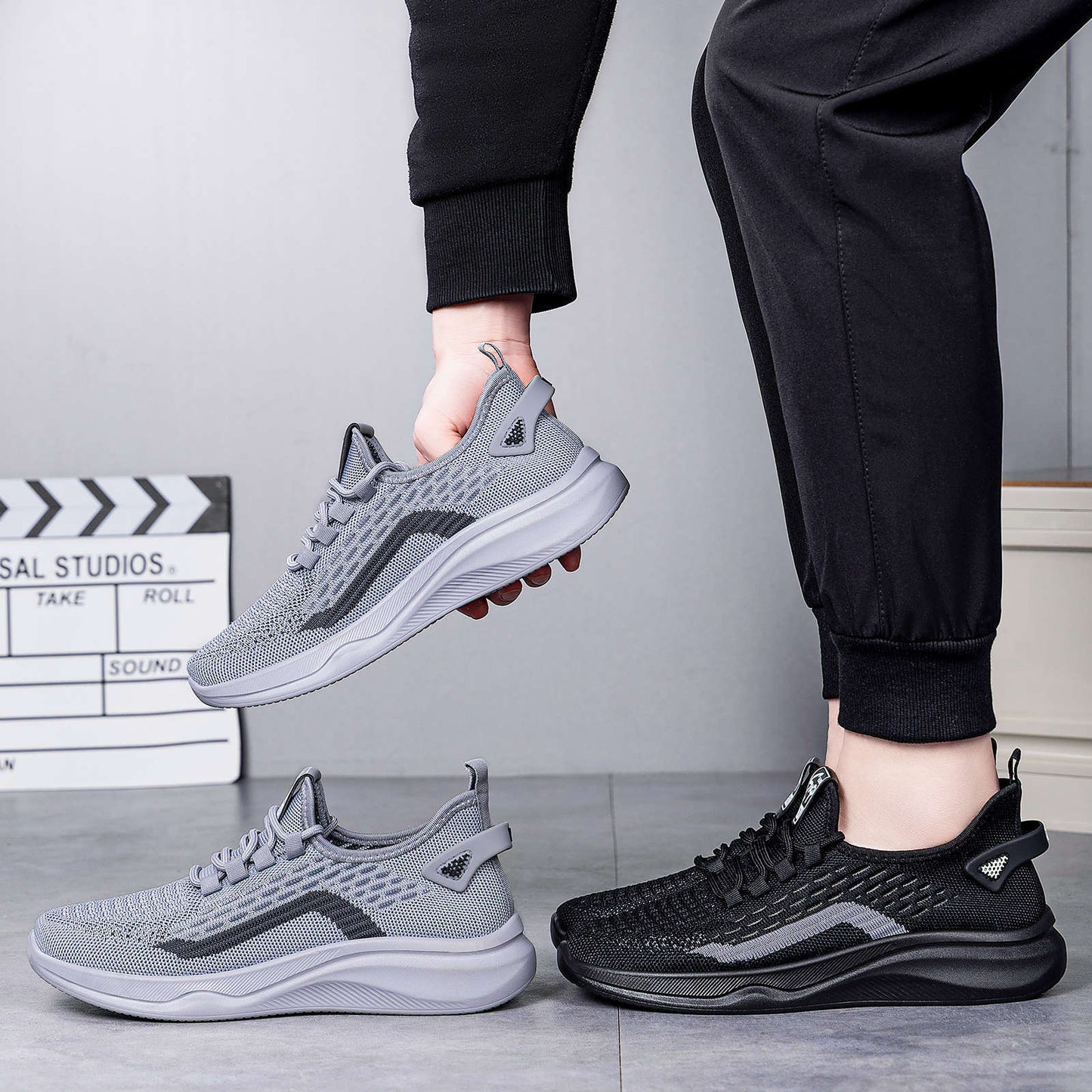 Zapatillas deportivas de suela blanda para hombre — 50% de descuento