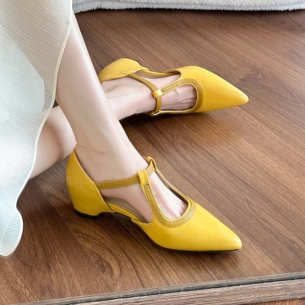 Zapatos casuales de cuero con elevación interna y diseño sofisticado