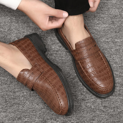 🐂Cuero🐂Mocasines con estampado de piedras