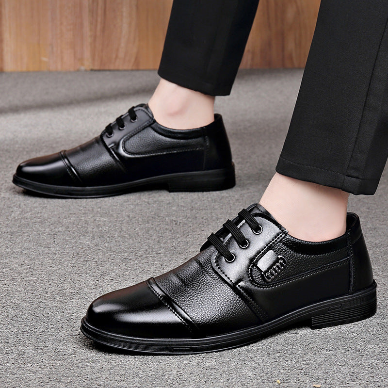 Zapatos de vestir de cuero con cordones para hombre