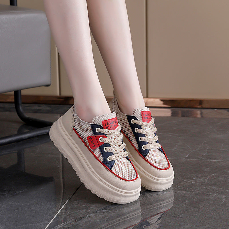 Zapatos casuales de plataforma con aberturas para mujer