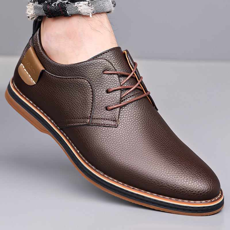 Zapatos de cuero para hombre, estilo ejecutivo casual y elegante
