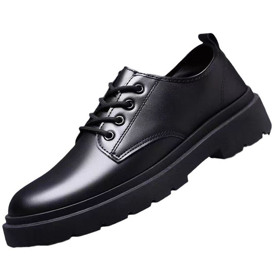Zapatos de cuero para hombre de suela gruesa