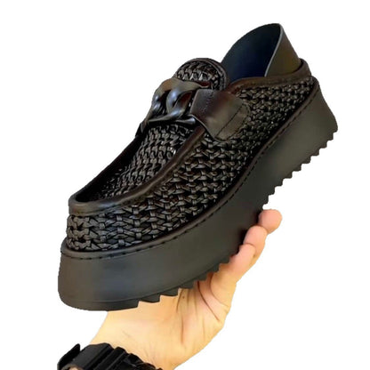 Zapatillas de malla tejidas a mano para hombre