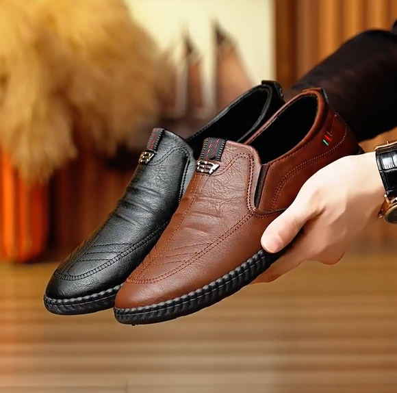 Zapatos de negocios de piel suave para hombre