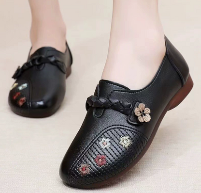 Zapatos de piel antideslizantes para mujer