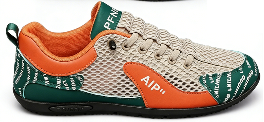 Zapatos casuales para hombre de cuero y malla transpirables