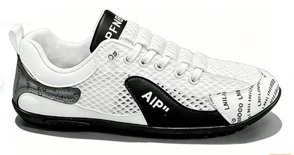 Zapatos casuales para hombre de cuero y malla transpirables