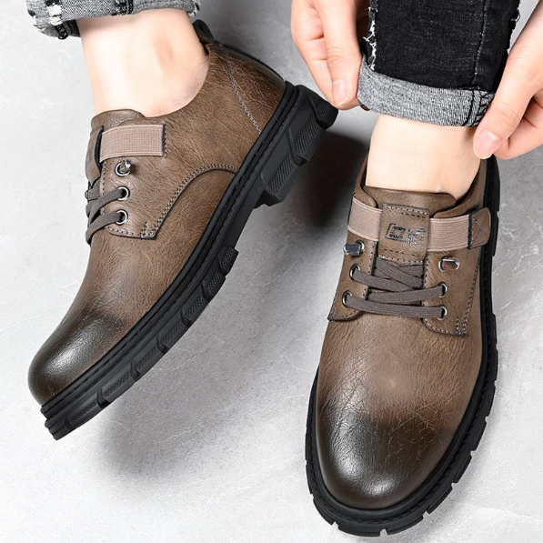 Zapatos de cuero genuino de vaca para hombre