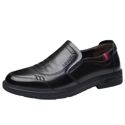 Zapatos casuales de cuero para hombre con suela blanda
