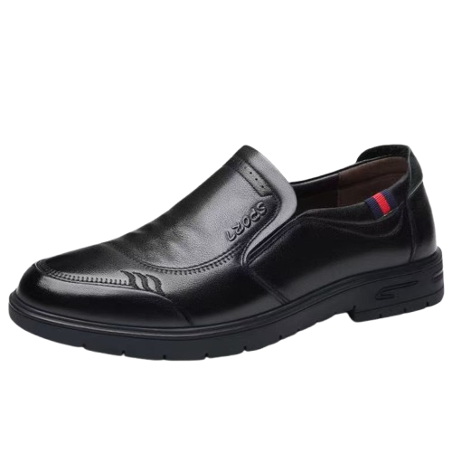 Zapatos casuales de cuero para hombre con suela blanda