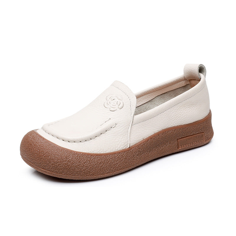 (100% cuero genuino de vaca) Zapatos de suela blanda
