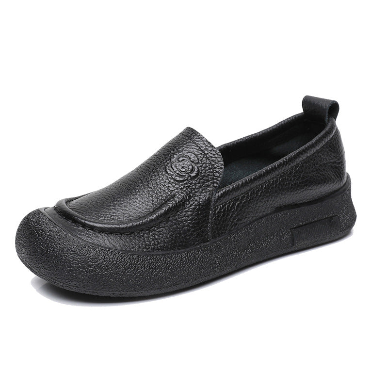 (100% cuero genuino de vaca) Zapatos de suela blanda