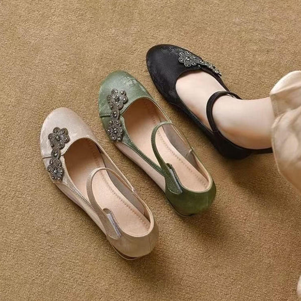 Zapatos de malla de seda transpirable con suela suave