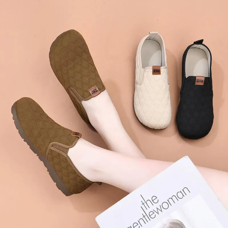 Zapatos casuales cómodos con punta redonda 2025