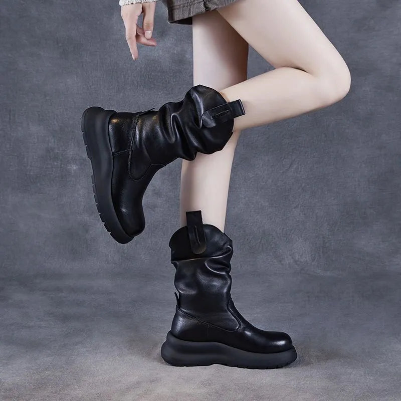 Botas de piel auténtica y suave