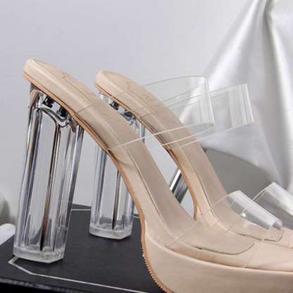 (transparente) tacones altos para mujeres