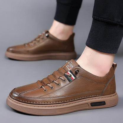 Zapatos ortopédicos de cuero de alta calidad para hombre