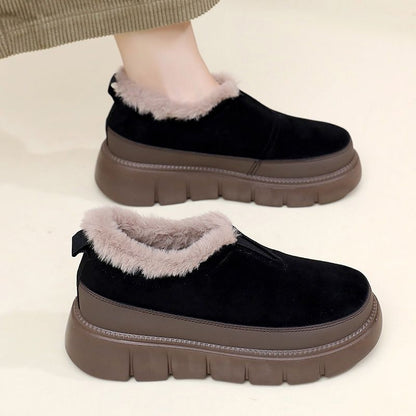 Botas de nieve sin cordones con plataforma