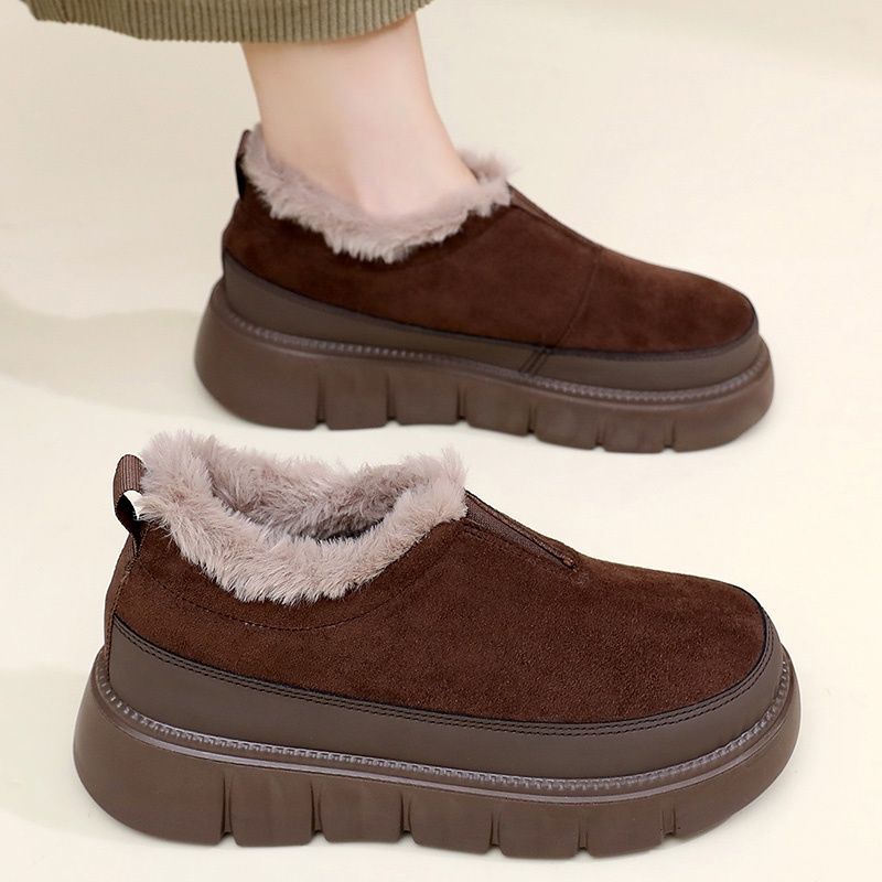 Botas de nieve sin cordones con plataforma