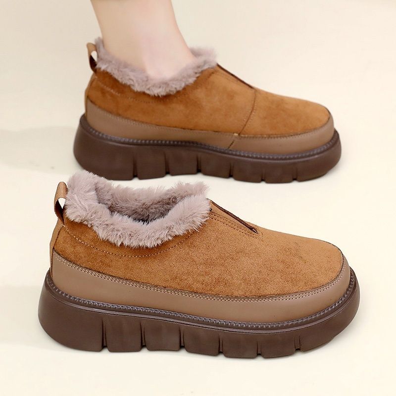Botas de nieve sin cordones con plataforma