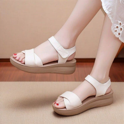 Sandalias de cuero suave ligeras y antideslizantes